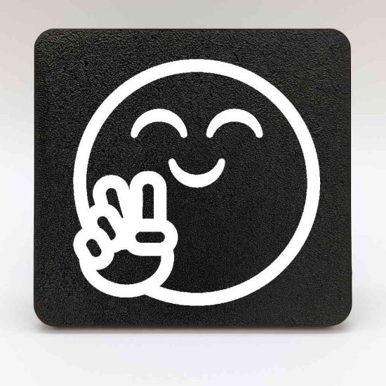 Happy Face Wave Emoji Hitch Cover