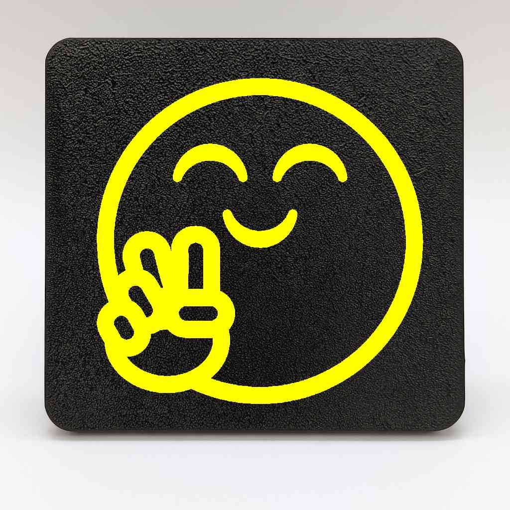 Happy Face Wave Emoji Hitch Cover - Image 5